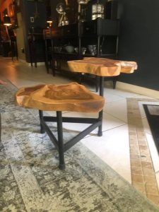 Custom Welded Polished Wood Table